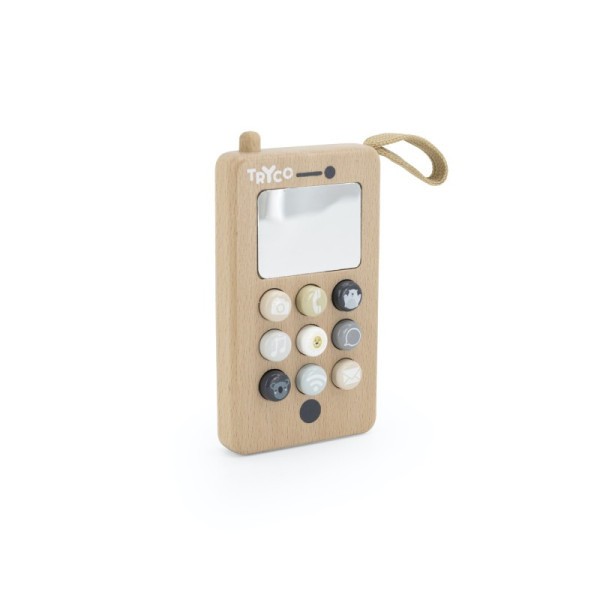 TRYCO Dřevěný mobilní telefon