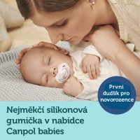 CANPOL BABIES Set symetrických silikonových dudlíků Light touch ROYAL BABY