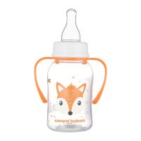 CANPOL BABIES Lahev úzkohrdlá s úchyty CUTE ANIMALS 120ml