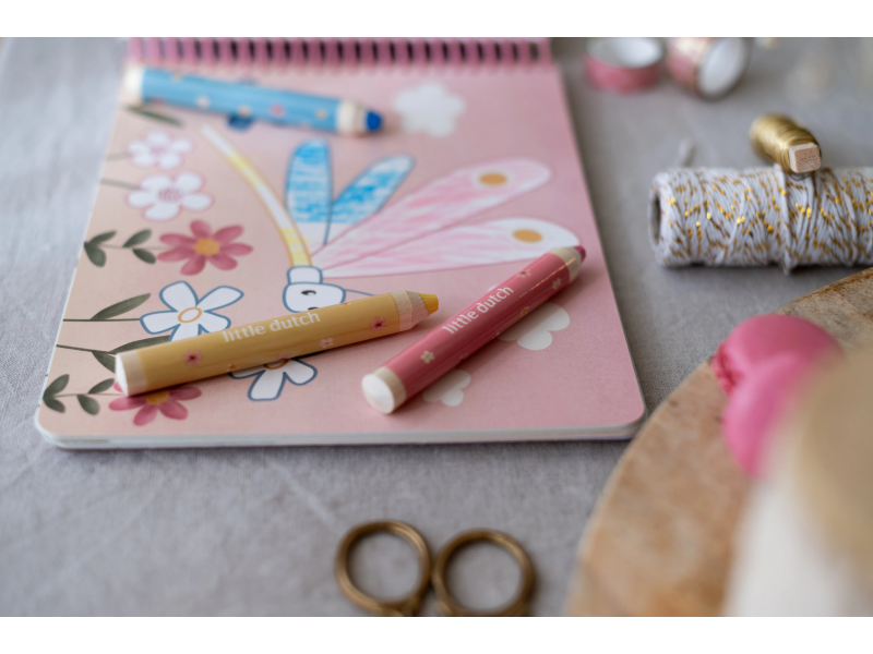 LITTLE DUTCH Omalovánky s pastelkami Zahrada Rosa