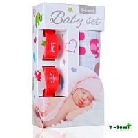 Baby set - bambusová osuška + kočárkový kolíček