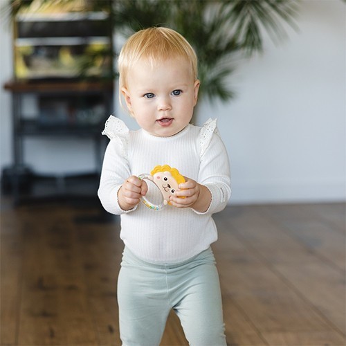 BABYONO Chrastítko s kousátkem Lion 0m+