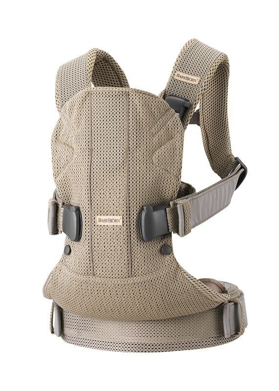 Ergonomické nosítko Babybjorn ONE Grey beige 3D Mesh