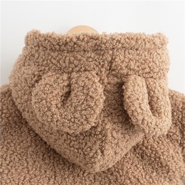 NEW BABXY Kojenecká zimní mikinka s kapucí Teddy Winter
