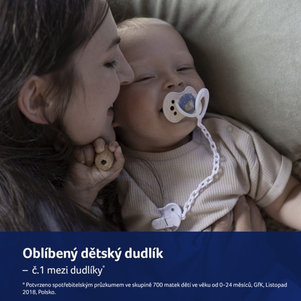 LOVI Dudlík svítící silikonový dynamický  NIGHT&DAY 0-6m 2ks