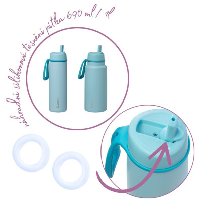 Náhradní silikonové těsnění pítka Nerezové termolahve - 2ks