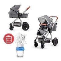 Kočárek kombinovaný Veo grey 3v1 Kinderkraft + Dárek