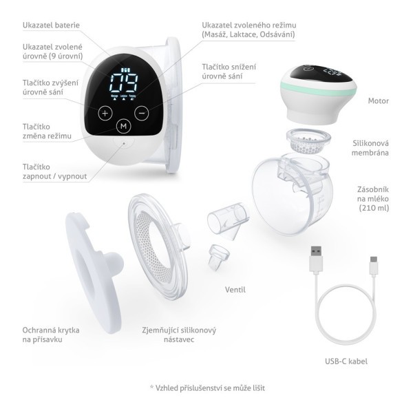 TRUELIFE Odsávačka mateřského mléka elektrická handsfree Nutrio BP W5