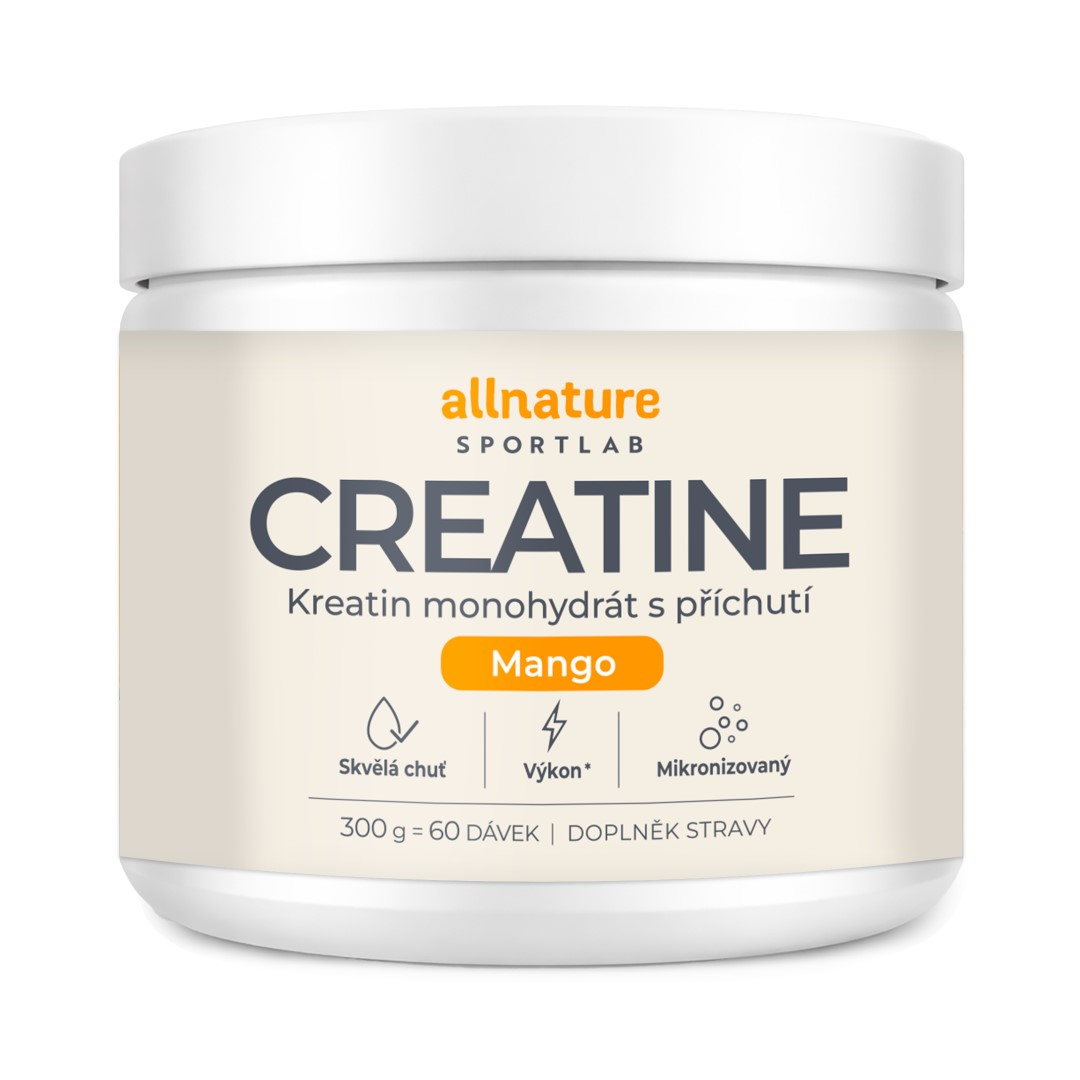 SPORTLAB Creatine monohydrát OCHUCENÉ - Mango 300 g