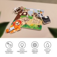 ZOPA Dřevěné montessori puzzle, Wood