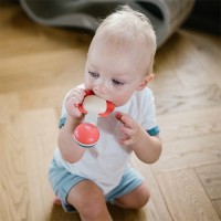 BABYONO Chrastítko s kousátkem 3m+ Lion