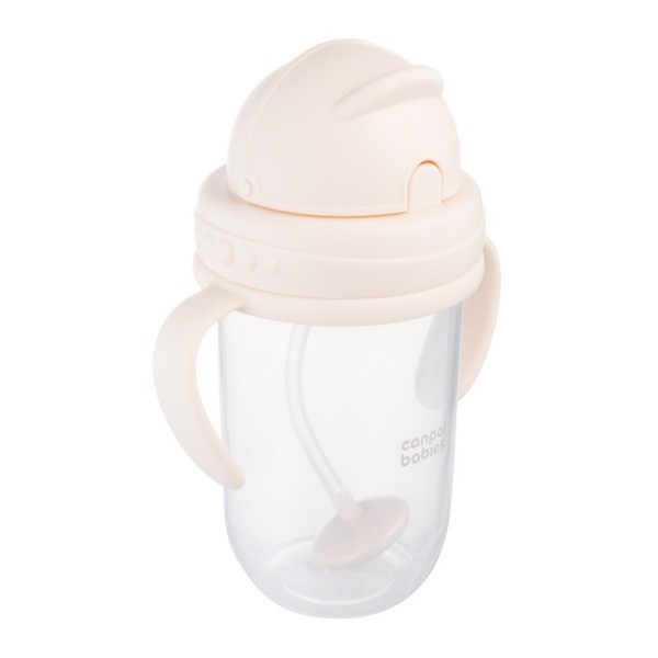 CANPOL BABIES Hrneček nevylévací se slámkou a závažím 270ml