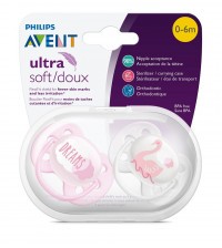 Philips AVENT Šidítko Ultrasoft Text 2 ks