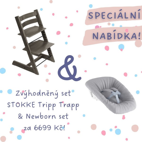 AKČNÍ SET Stokke® Tripp Trapp® židlička + Newborn Set