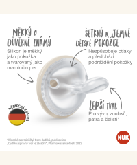 NUK Dudlík MommyFeel silikon 0-9 m, 2 ks BOX