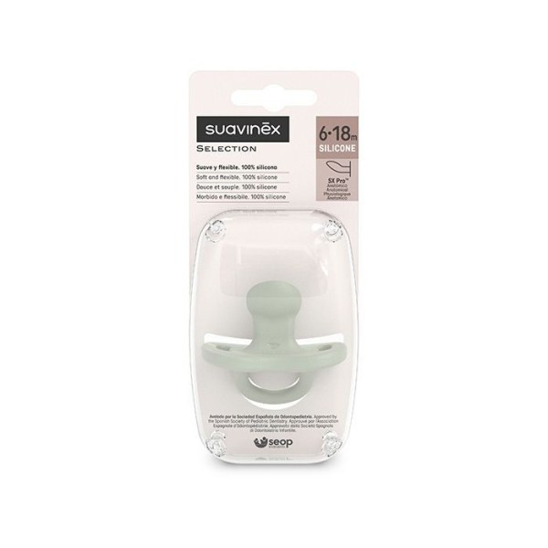 SUAVINEX ŠIDÍTKO anatomické SILIKON 6-18m SX PRO - COLOUR ESSENCE