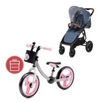 Kočárek sportovní Valco Snap 4 Sport Trend Black Denim + Dětské odrážedlo 2WAY Next