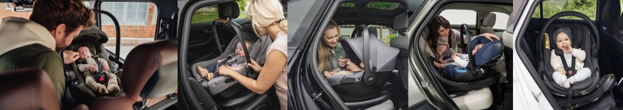 Bezpečná autosedačka Britax Baby-Safe Pro pro novorozence umístěná čelem dozadu s ISOFIX