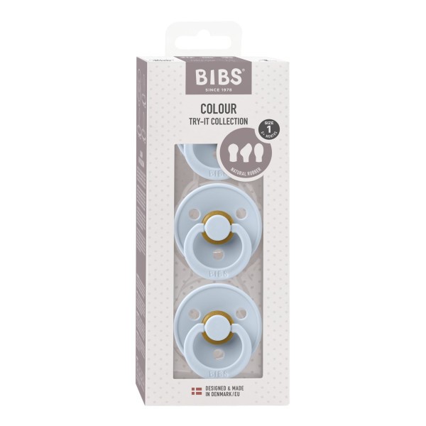 BIBS Colour dudlík kaučuk TRY IT 3ks, vel. 1