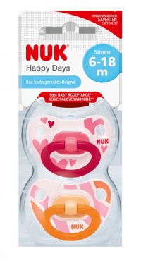 Dudlík HAPPY DAYS SI, V2 (6-18m.) 2 ks BOX Dudlík HAPPY DAYS SI, V2 (6-18m.) 2 ks BOX