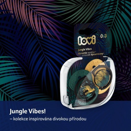 LOVI Silikonový dynamický dudlík JUNGLE VIBES