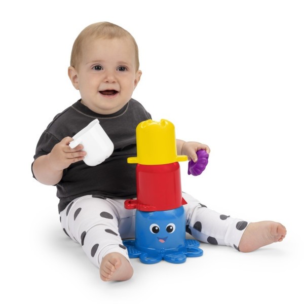 BABY EINSTEIN Pohárky stohovací Opus's Stack & Stream™ sada 5 ks 3m+