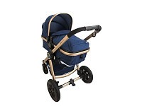 GMINI Sportovní kočár Grand Lux denim - zlatá