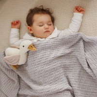 BABYONO Deka z organické bavlny pletená 75 x 100 cm 0m+ BABYONO Deka z organické bavlny pletená 75 x 100 cm 0m+