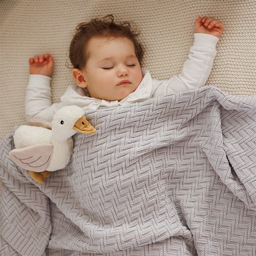 BABYONO Deka z organické bavlny pletená 75 x 100 cm 0m+