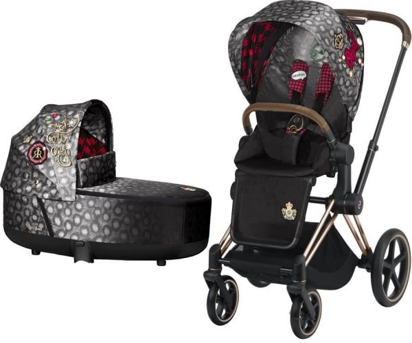 Kočárek CYBEX Priam Lux Seat Fashion Rebellious 2021 včetně korby, podvozek Priam