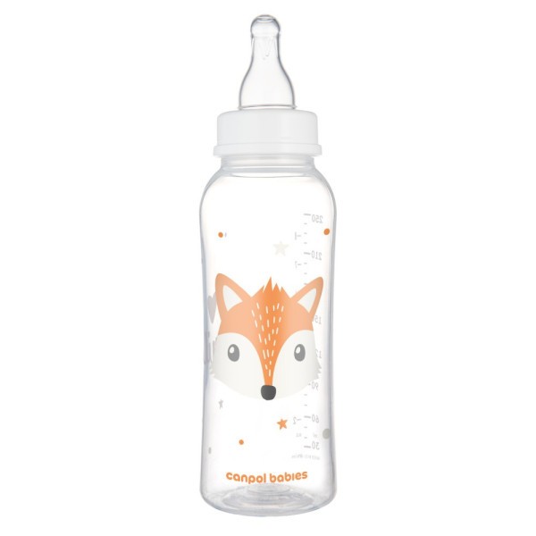 CANPOL BABIES Lahev úzkohrdlá CUTE ANIMALS 250ml