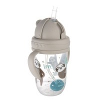 CANPOL BABIES Nevylévací hrneček se slámkou a závažím EXOTIC ANIMALS 270ml