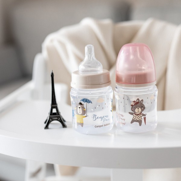 CANPOL BABIES Lahev se širokým hrdlem BONJOUR PARIS 120ml