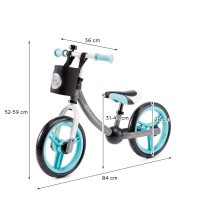 Kočárek sportovní Grande City Black Kinderkraft + Dětské odrážedlo 2WAY Next