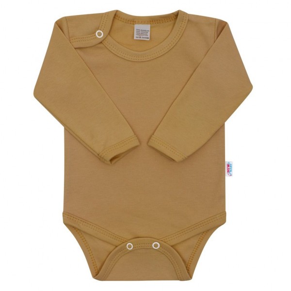 NEW BABY Kojenecké body Classic II jednobarevné dl. rukáv