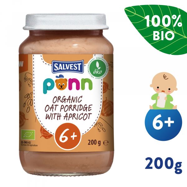 Salvest Põnn BIO Meruňky s ovesnými vločkami (200 g)