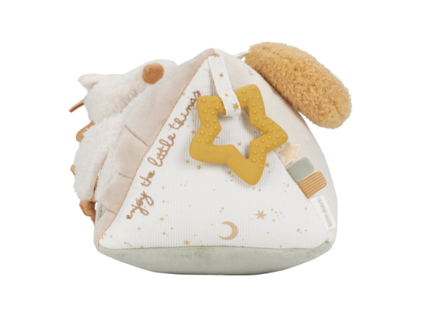 LITTLE DUTCH Polštářek trojhranný s aktivitami Newborn Naturals