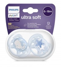 Philips AVENT Šidítko Ultrasoft Obrázek 6-18 m 2 ks