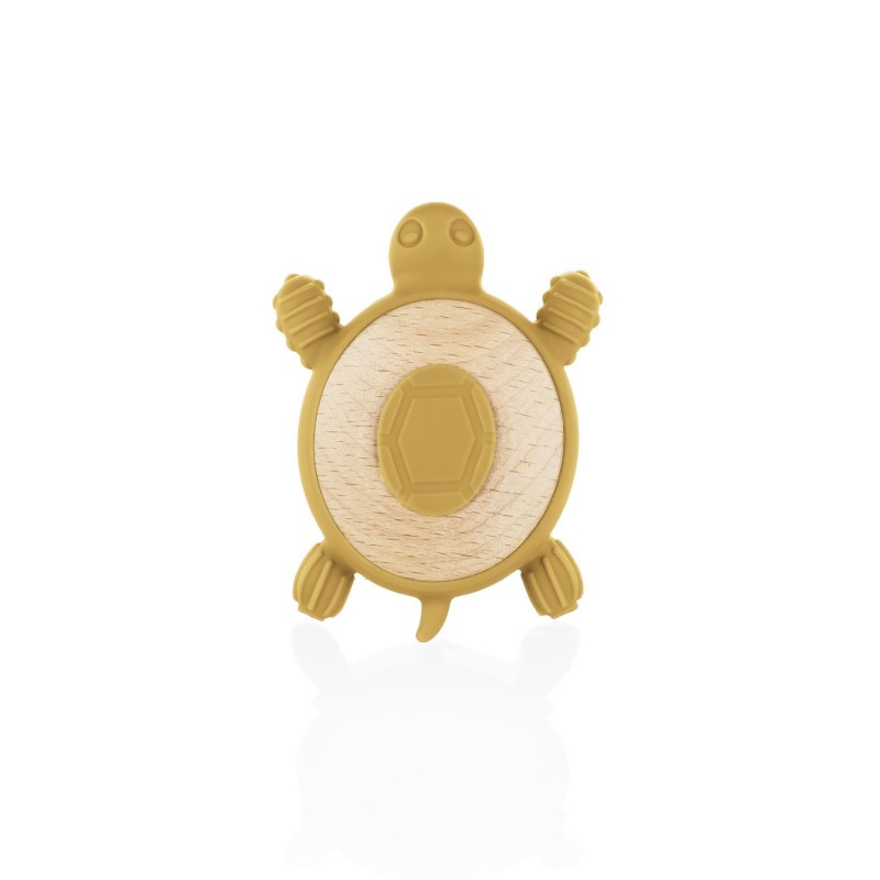 ZOPA Silikonové dřevěné kousátko Turtle