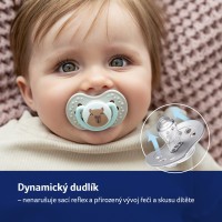 LOVI Dudlík svítící silikonový dynamický CAPICHILL 6-18m 2ks