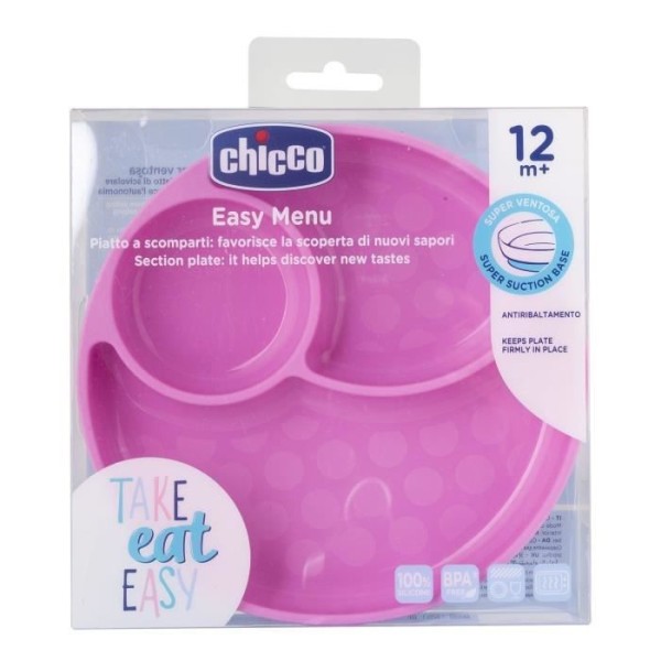 CHICCO Silikonový talíř  12 m+