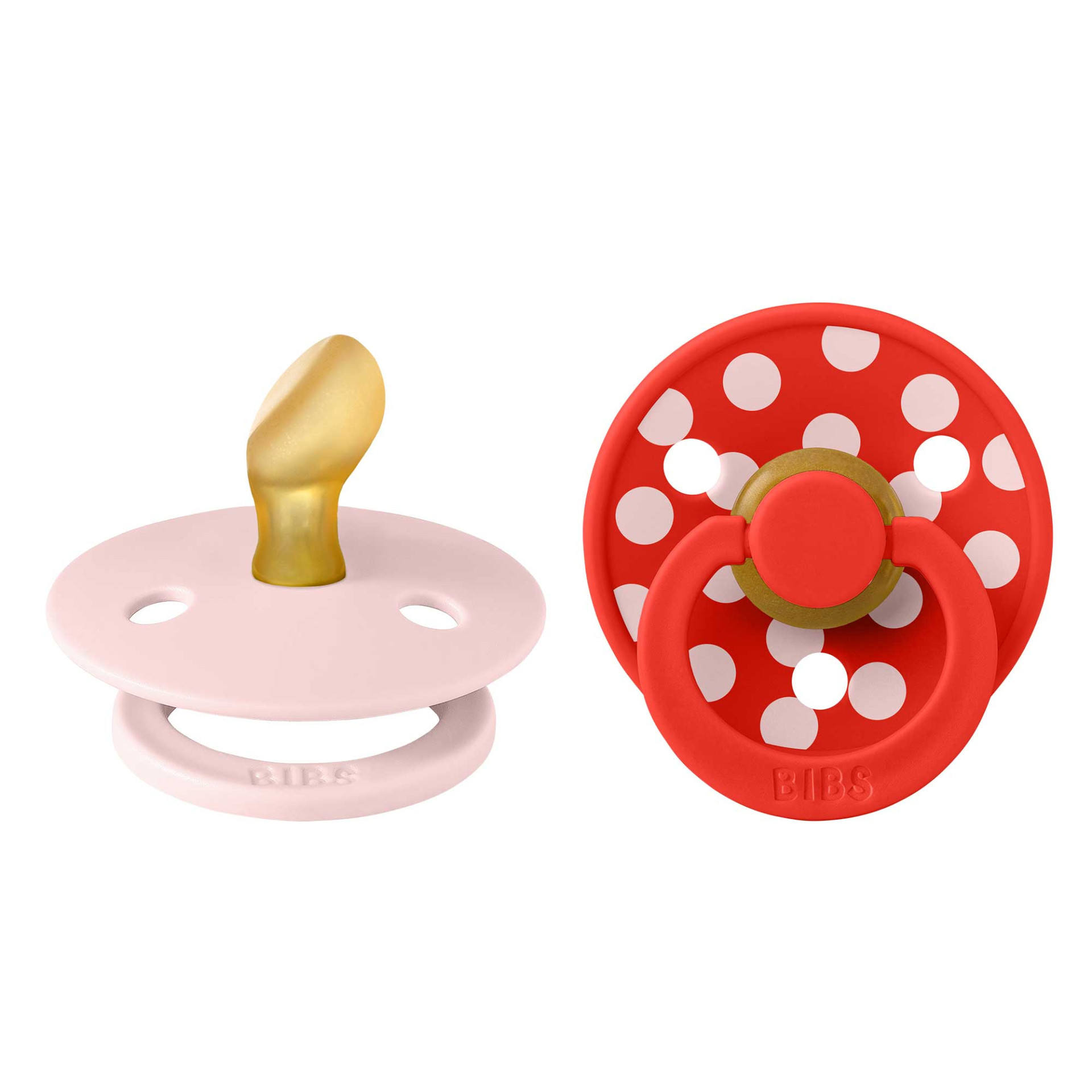 BIBS STUDIO Colour Polka anatomické dudlíky z přírodního kaučuku 2ks - vel. 1