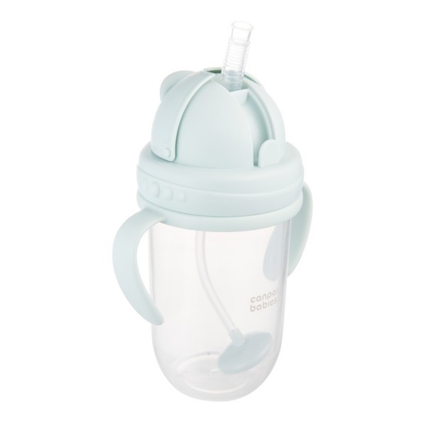CANPOL BABIES Hrneček nevylévací se slámkou a závažím 270ml