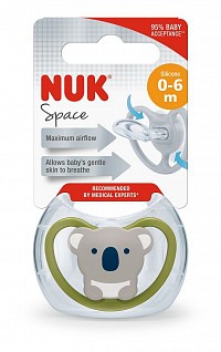 dudlík NUK Space silikonový, 0-6 měsíců, 1ks v balení