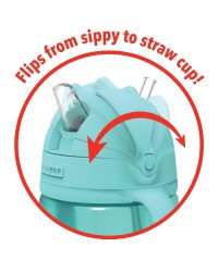 SKIP HOP Hrnek rostoucí Sip-to-Straw Teal 6 m+