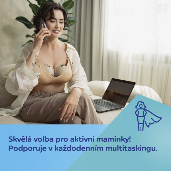 CANPOL BABIES Dvojitá elektrická odsávačka mateřského mléka do podprsenky SmartSense