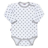 Kojenecké body New Baby Classic II šedé s hvězdičkami