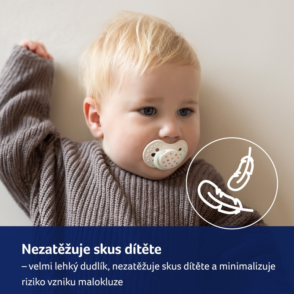 LOVI Dudlík svítící silikonový dynamický TEDDY LOVE  0-6m 2ks