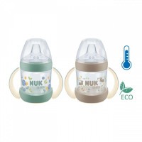 NUK Kojenecká láhev na učení for Nature s kontrolou teploty 6-18m