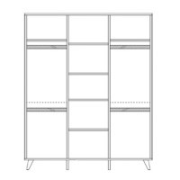 Skříň třídílná Faktum Colette